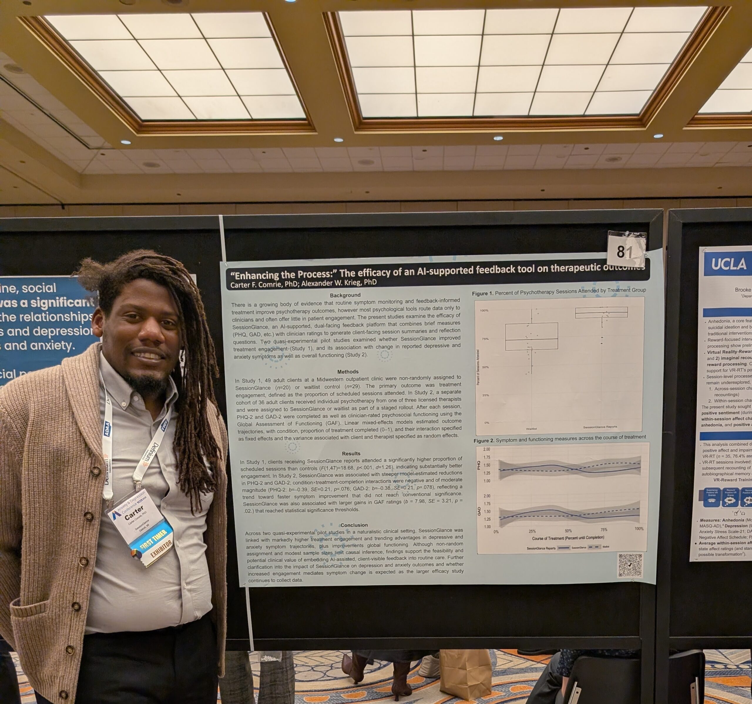 SessionGlance presenting its research poster at ADAA 2026 in Chicago